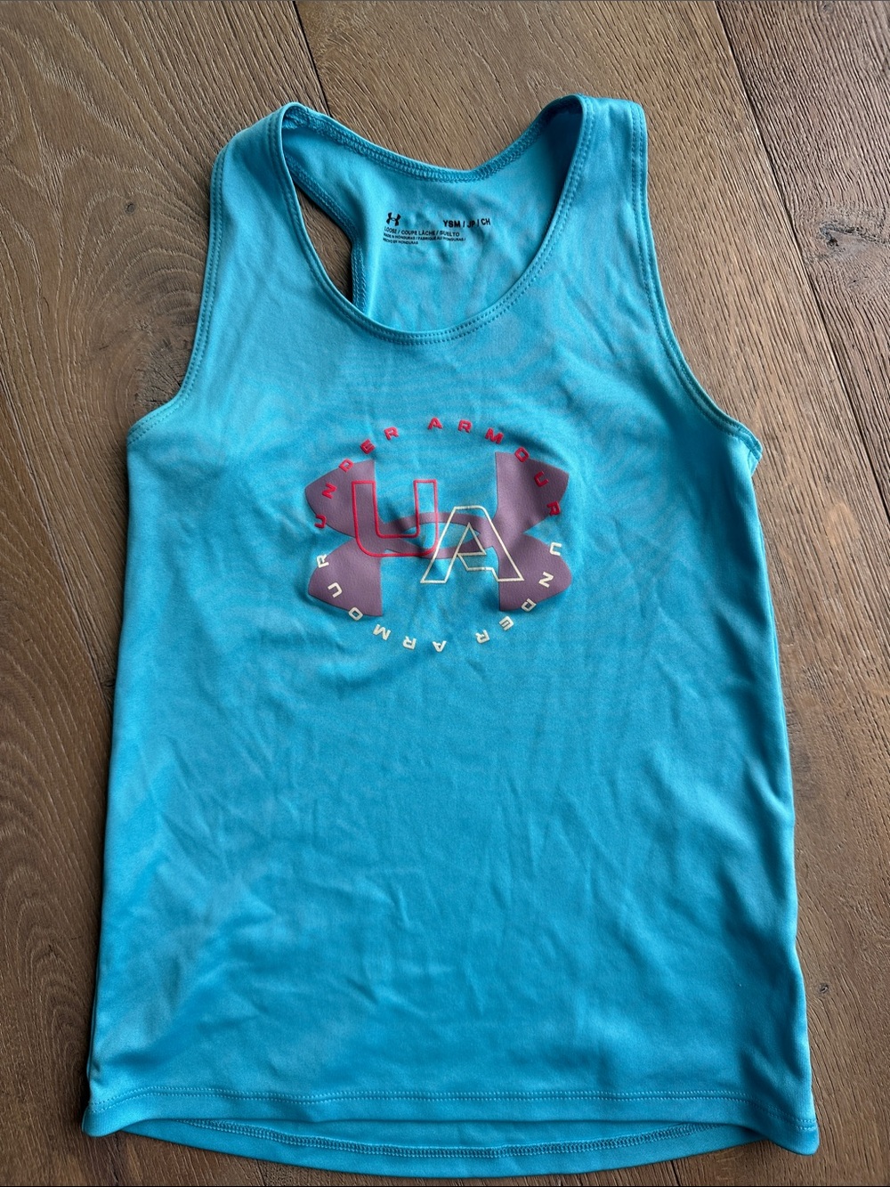 Under Armour Turquoise Racerback Logo Tank Swim Cover-Up